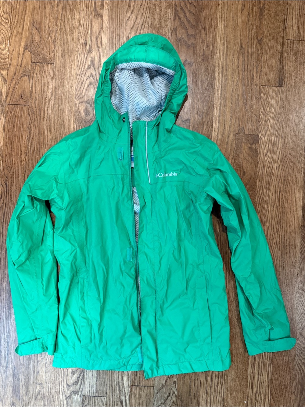 Columbia Kids Hooded Rain Jacket in Green